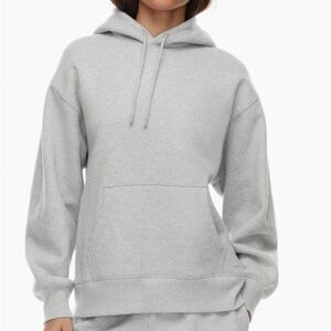 TNA boyfriend hoodie in heather chrome - size 2 (Artizia)